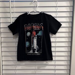 Fifth Sun Black NASA Rocket Kids T-Shirt